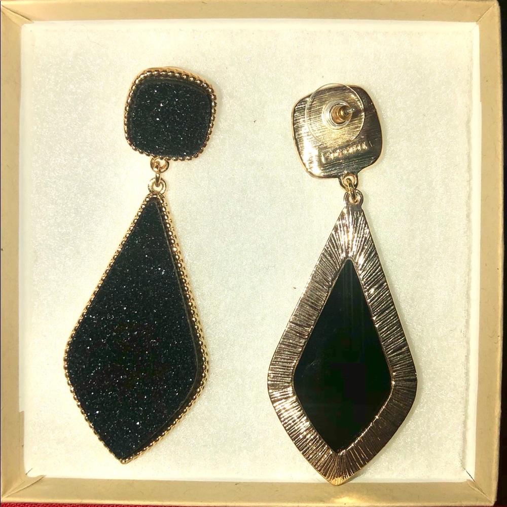 Druzy Stone Drop Earrings - Picture 2 of 5